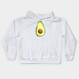 Watercolor Avocado Texture Kids Hoodie